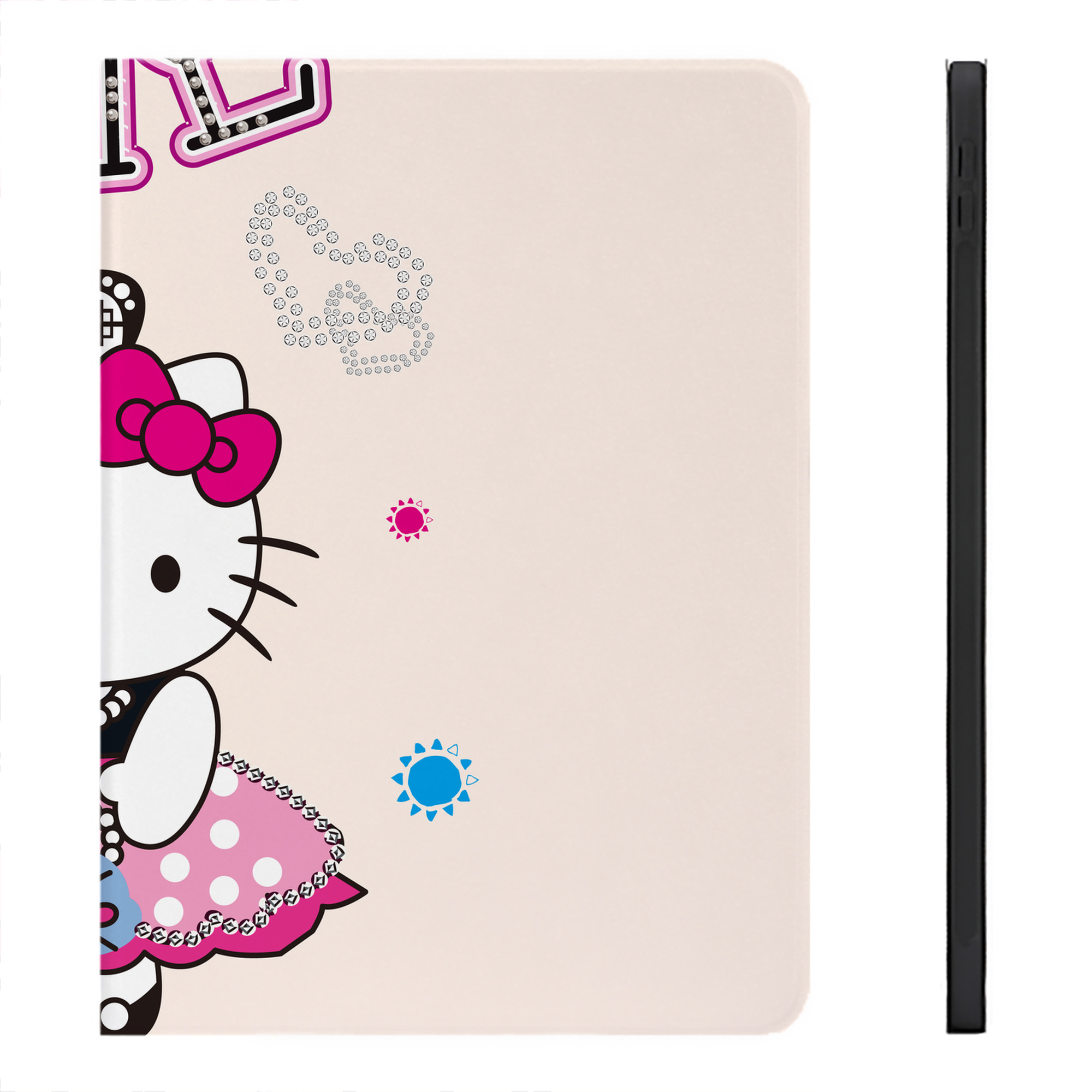 （画像用） Hello Kitty ハローキティ IPadケース ペンホルダー付き ブックスタイルデザイン